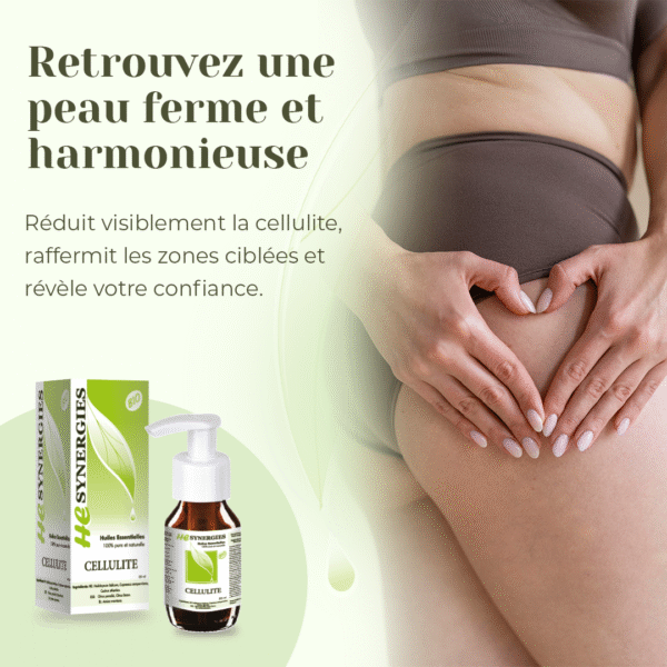 Femme confiante après réduction de la cellulite grâce à l’huile essentielle HE Synergies
